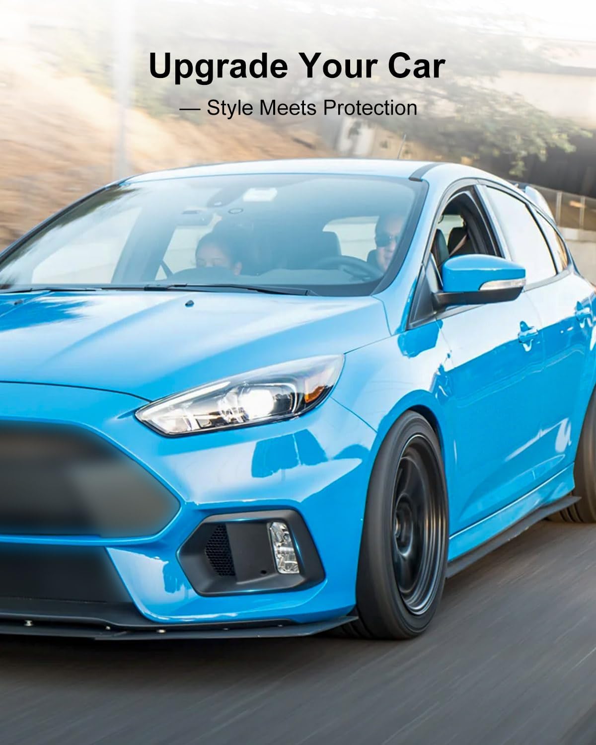 Fog Light Housing Cover Kit Compatible with Ford Focus RS 2016-2018, Driver and Passenger Side OEM Style Trim Set Replacement for G1EZ15266A G1EZ15266B G1EZ17B814A G1EZ17B814B