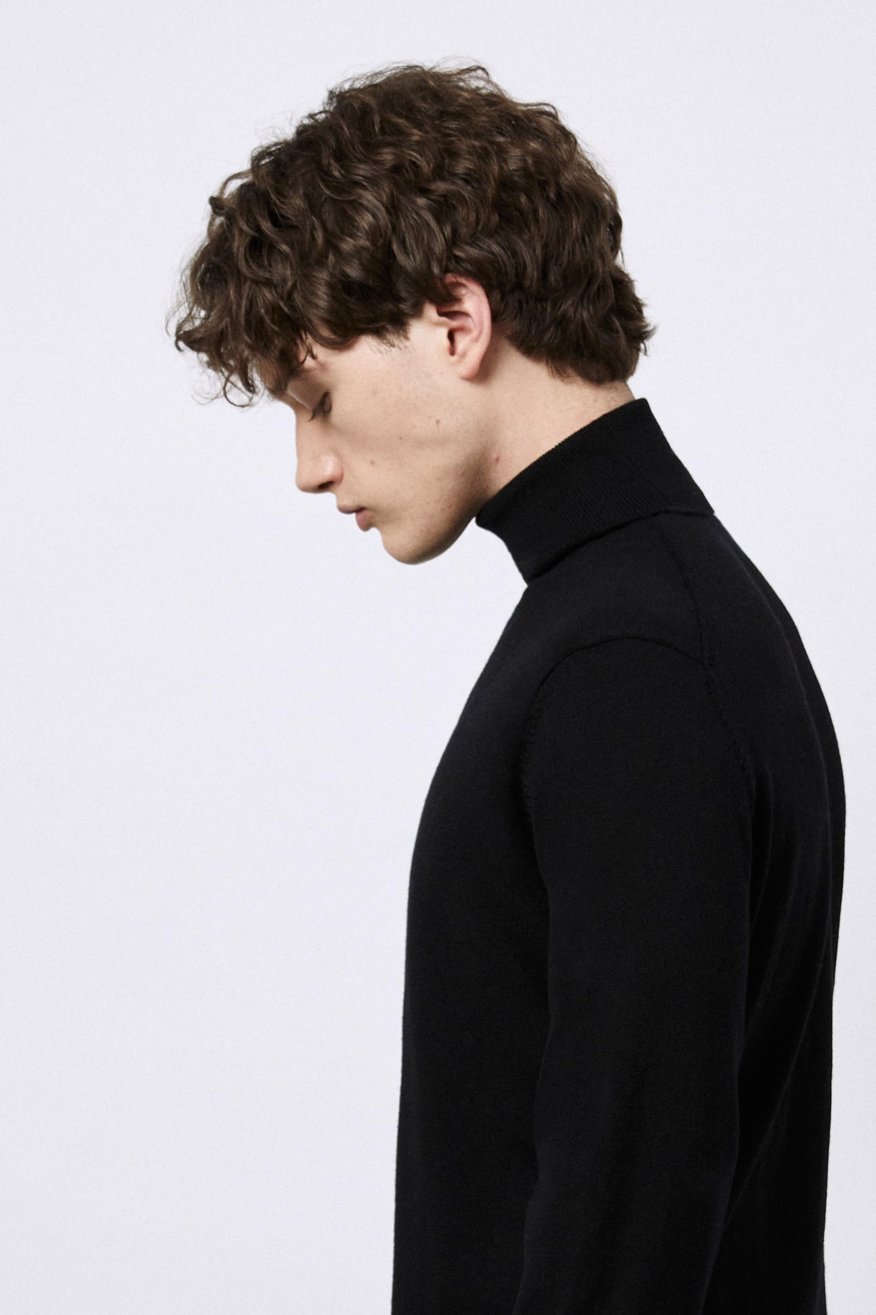 Diana Studio - Pull à col roulé, Homme, 100% Laine Mérinos, Couleur Unie, Manches Longues, Coupe Classique