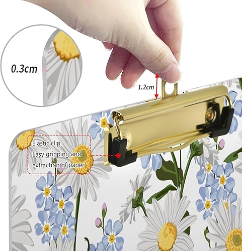 Miniatura 3 de KJIZMO Portapapeles acrílicos con clip de perfil bajo, tamaño estándar A4 de 9 x 12.5 pulgadas para escribir dibujos, tableros de clip para