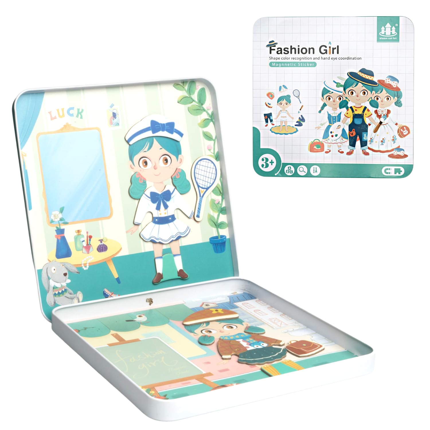 Cubelelo Fashion Girl Magnetic Sticker Puzzle | Fun 3D Attractive Colorful Stickers | Style & Accessorize Outfits | Promotes Creativity & Imagination In Children Kids Boys Girls (B0BZ5C4ZFC) Amazon Price History, Amazon Price Tracker