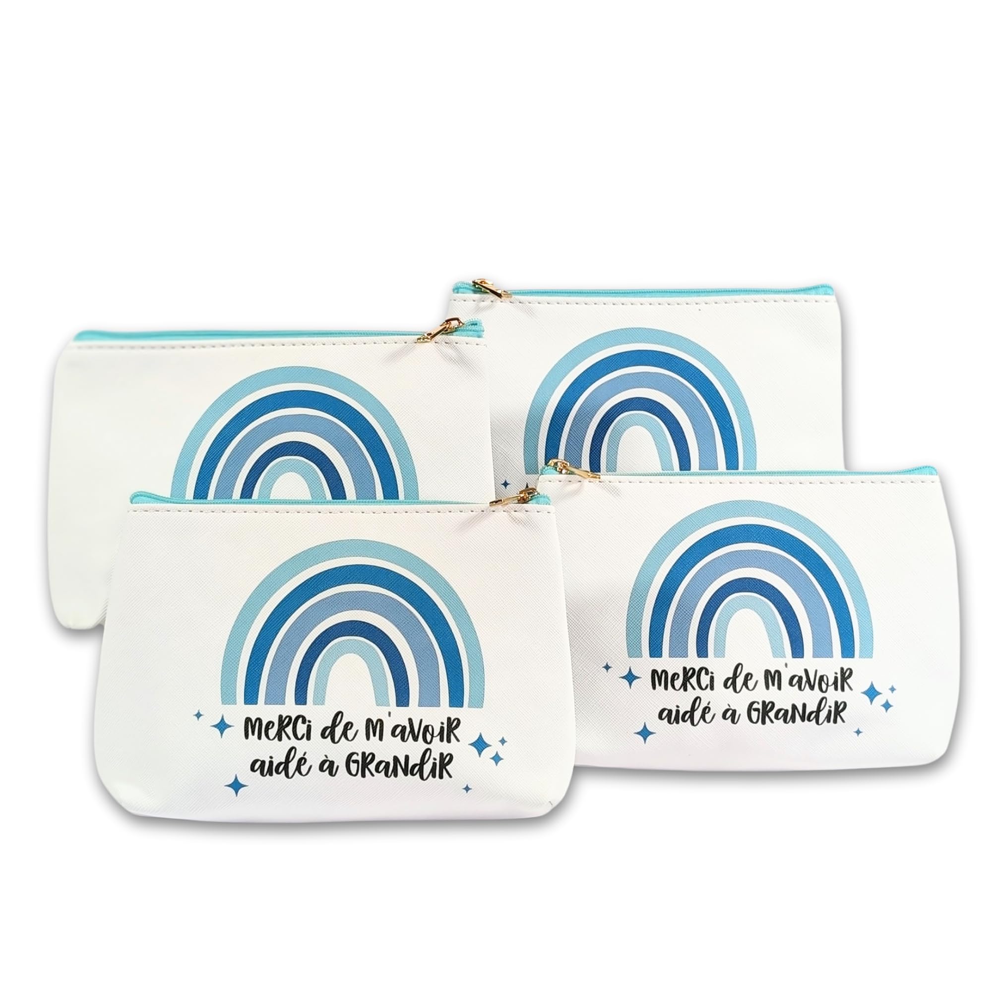 Pochette Merci de m'avoir aidé à Grandir Cadeau Fin d'année Scolaire Crèche Maîtresse Atsem Aesh 4 Pochettes