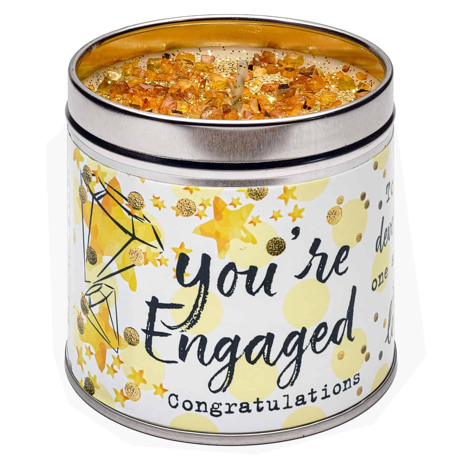 Best Kept Secrets Gold You're Engaged Tin Candle