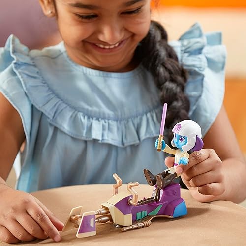 Miniatura 9 de Star Wars Young Jedi Adventures LYS Solay - Figura y bicicleta Speeder, figuras de acción y vehículos a escala de 4 pulgadas, juguetes de Star Wars,