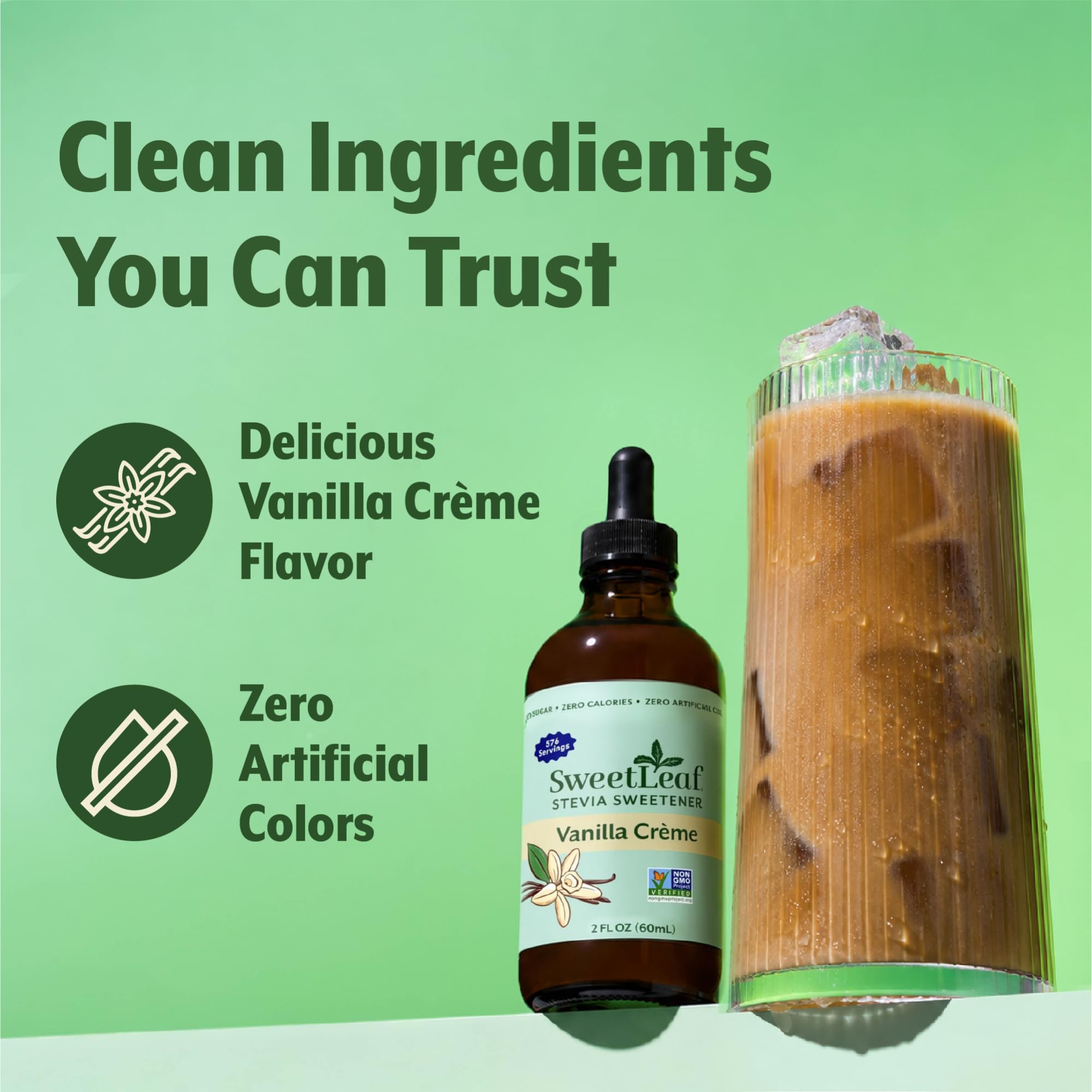 SweetLeaf SteviaClear Liquid Vanilla Creme 60ml, 60 g