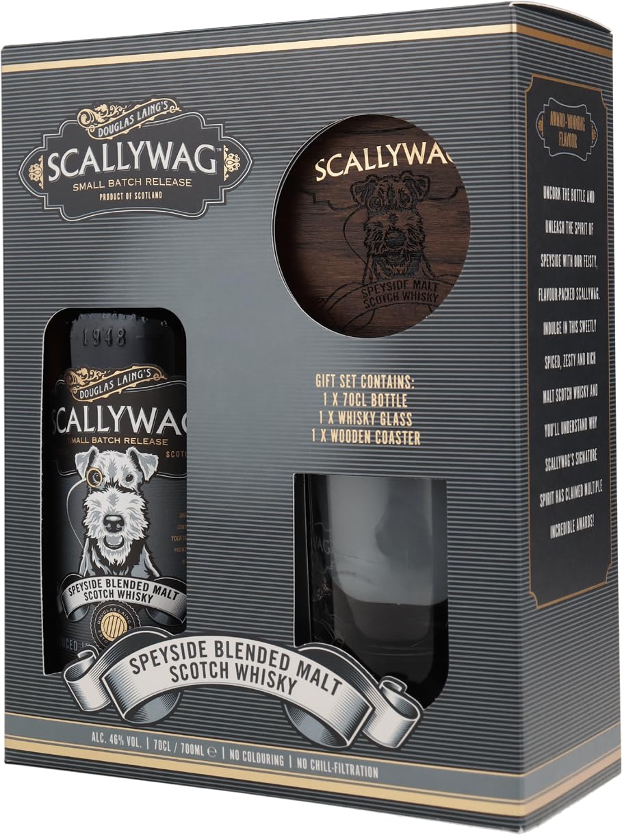 Scallywag Speyside Blended Malt Scotch Whisky In Gp Mit Glas Und Holzuntersetzer Scotch Whisky…
