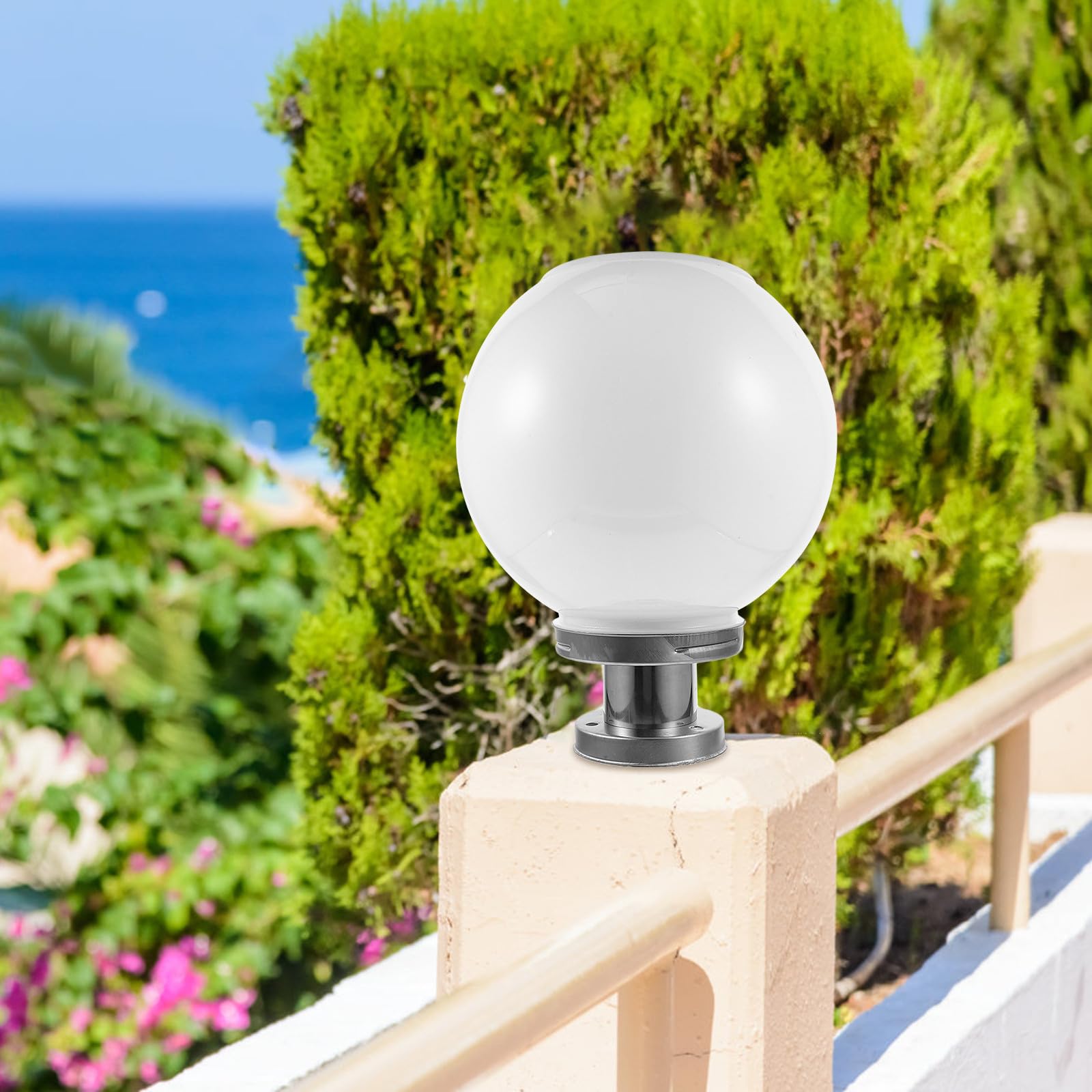 Lámpara Solar de Bola de Color Claro para Exteriores Protección, Luz Ambiental para Pared y Jardín, Fabricada en Plástico Resistente para Iluminación Saludable