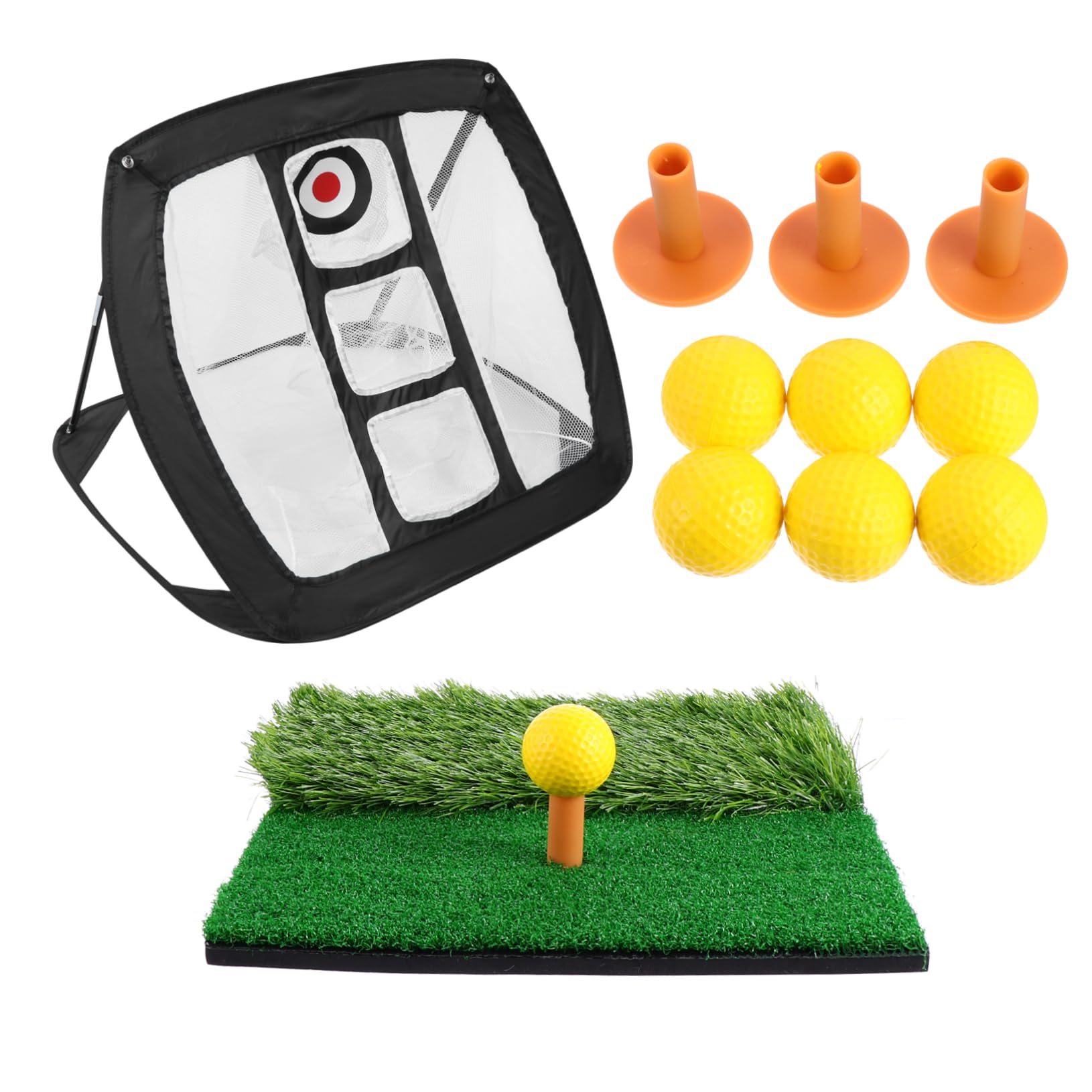 Balacoo Portable Practice Net Pad Set Nylon Indoor Golf Training Net for Cutting Skills Improvement