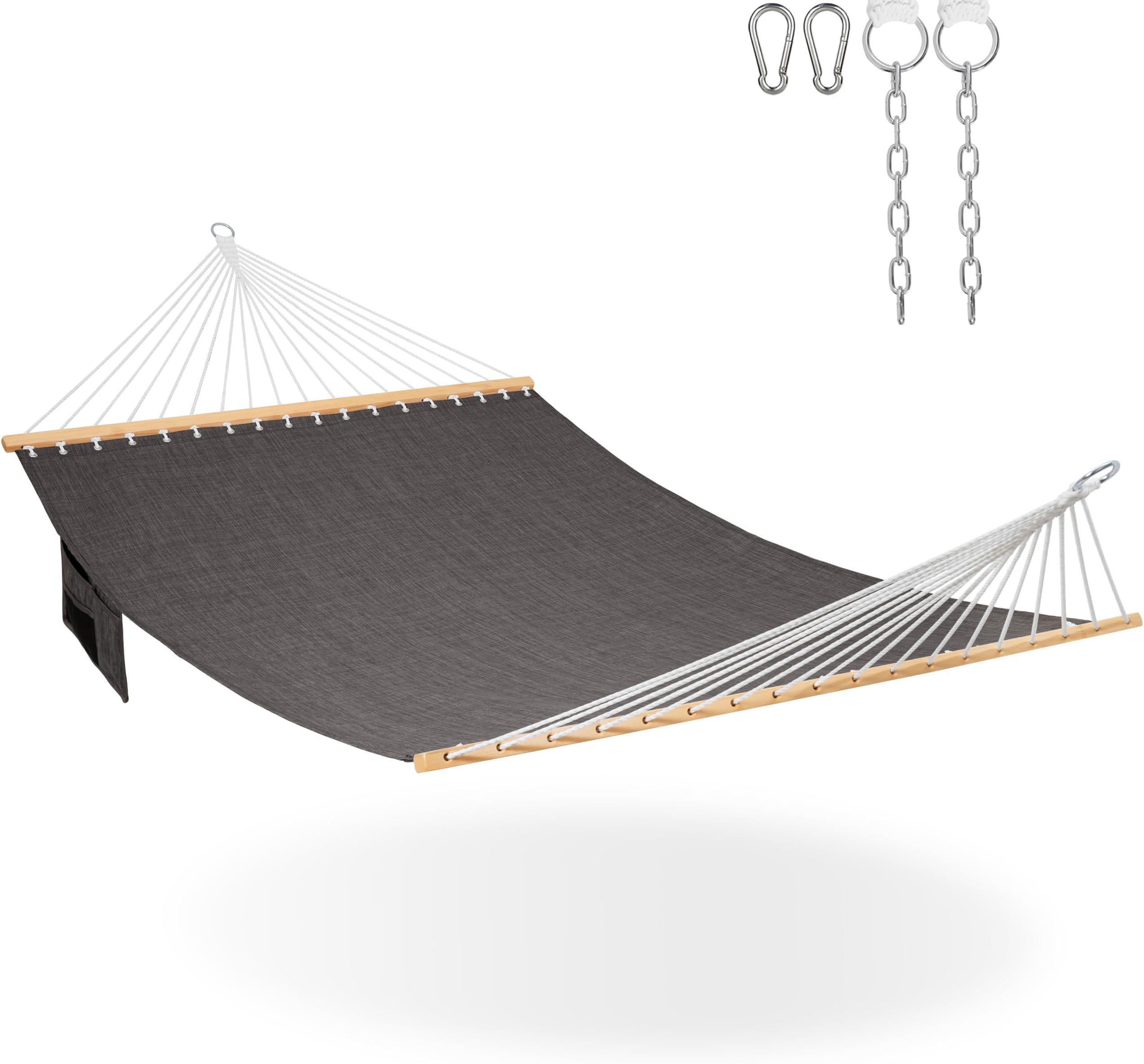 Lazy Daze Double Olefin Quick Dry Hammock with Spreader Bar for Outdoor