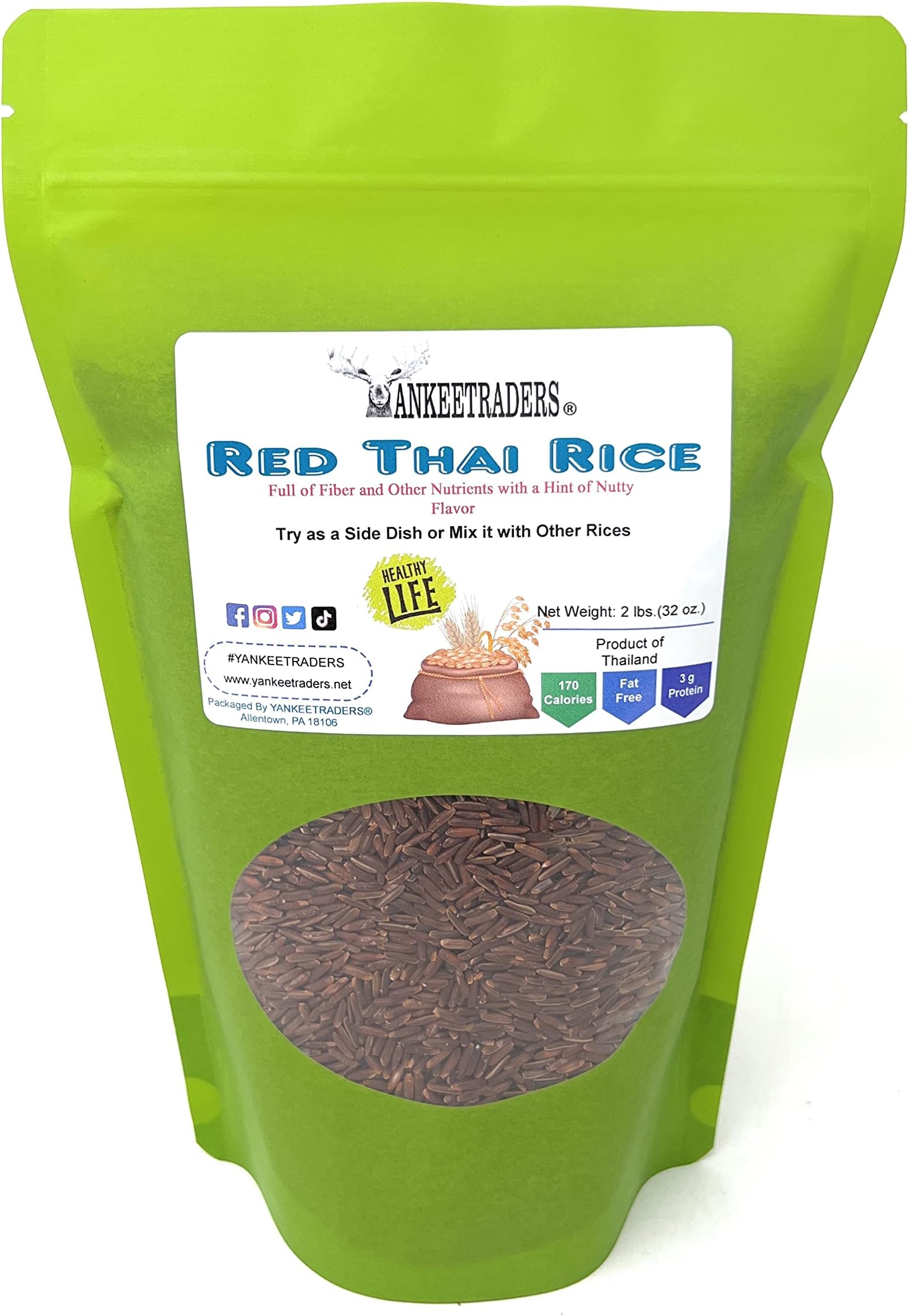 Imported Rice Red Thai Rice - 2 Lbs