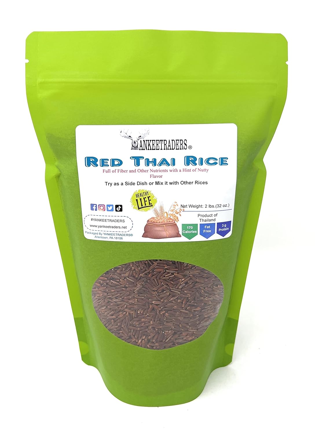 Imported Rice Red Thai Rice - 2 Lbs