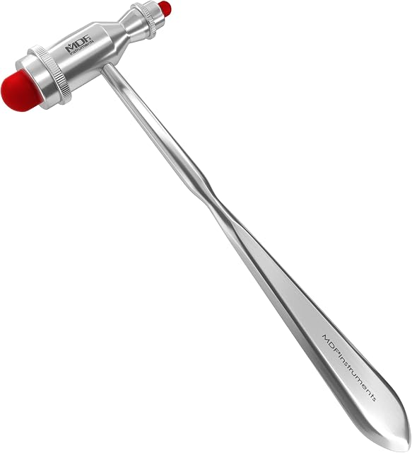 MDF® Tromner neurologiczny młotek refleksyjny ze spiczastym uchwytem do reakcji skórnych i powierzchownych - bezpłatne części na całe życie i dożywotnia gwarancja (czerwona (czerwona przyprawa) (MDF555-02)