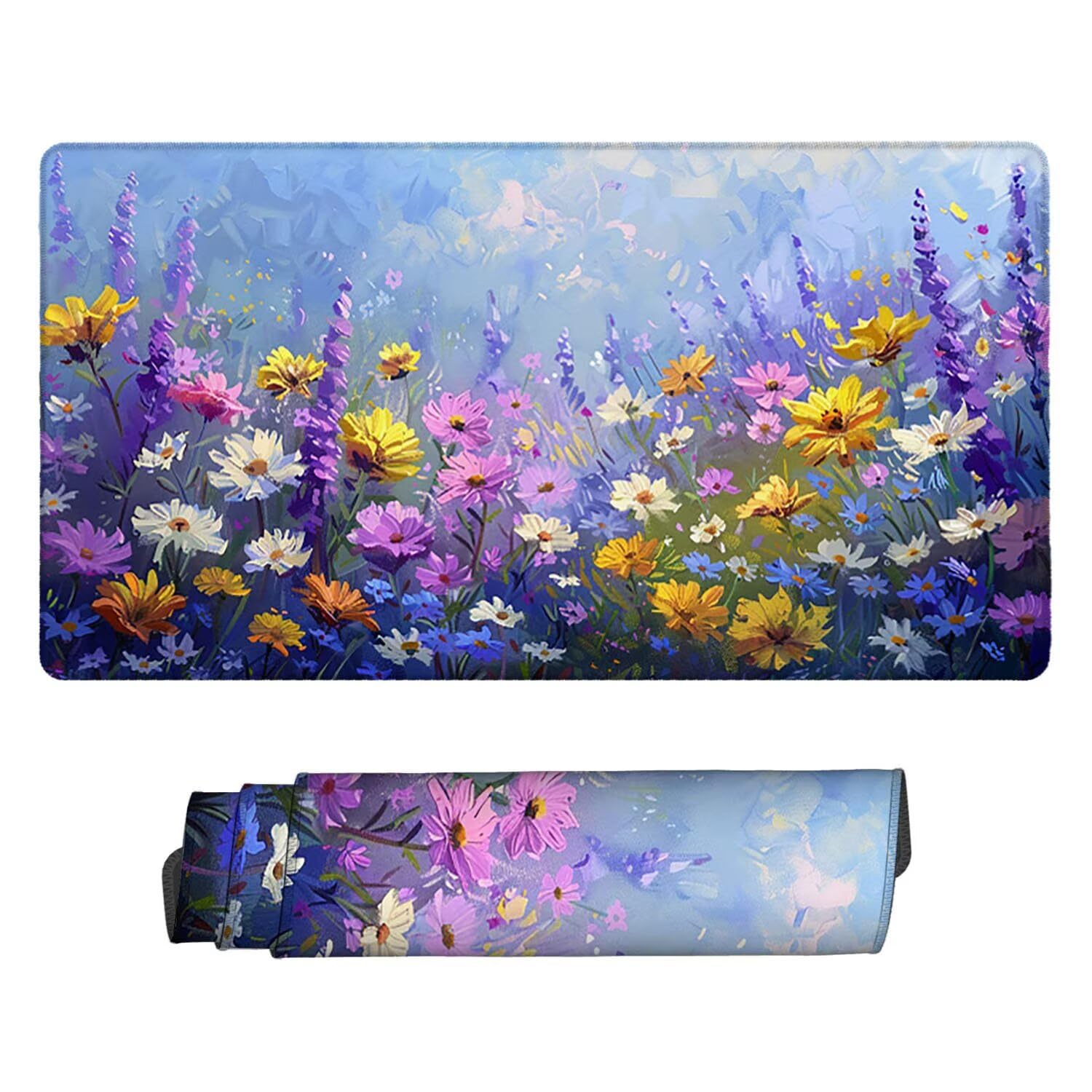 Podkładka pod mysz do gier, 1600 x 800 mm, XXL, duża gamingowa podkładka pod mysz, wodoodporna podkładka pod mysz, długa podkładka na biurko z przeszytymi krawędziami, mata na biurko z gumową podstawą