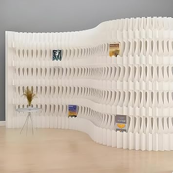 Paper partition,Paper Retractable Room Divider,Folding Paper Room Divider,Paper Portable Room dividers,Paper Folding Retractable Room Divider98.4x16.9x86.6in