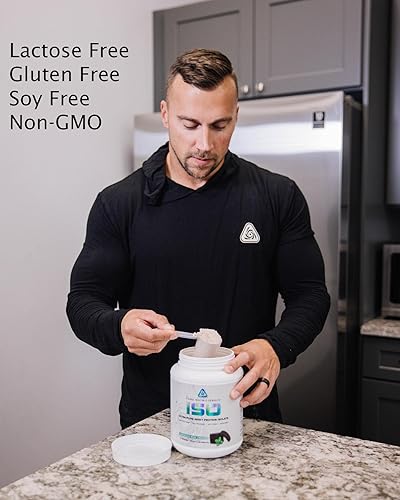 Miniatura 4 de Core Nutritionals ISO, 100% microfiltrado, cero rellenos artificiales, aislado de proteína de suero de leche de 0.88 onzas, 80 porciones (chocolate