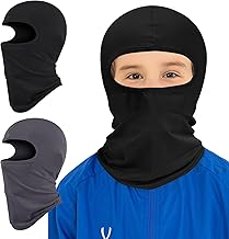 2 Pack Kids Balaclava Face Mask,Thin Helmet Liner Face and Neck Cover Mask for Boys Girls Lightweight Neck Gaiter Skiing Cycling Fishing