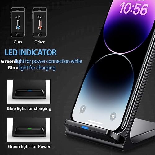 Miniatura 9 de Charging Dock - Foldable Wireless Phone Holder, 15w Fast Charging Stand with Adjustable Angle, Portable Desk Organizer for Smartphones, Convenient