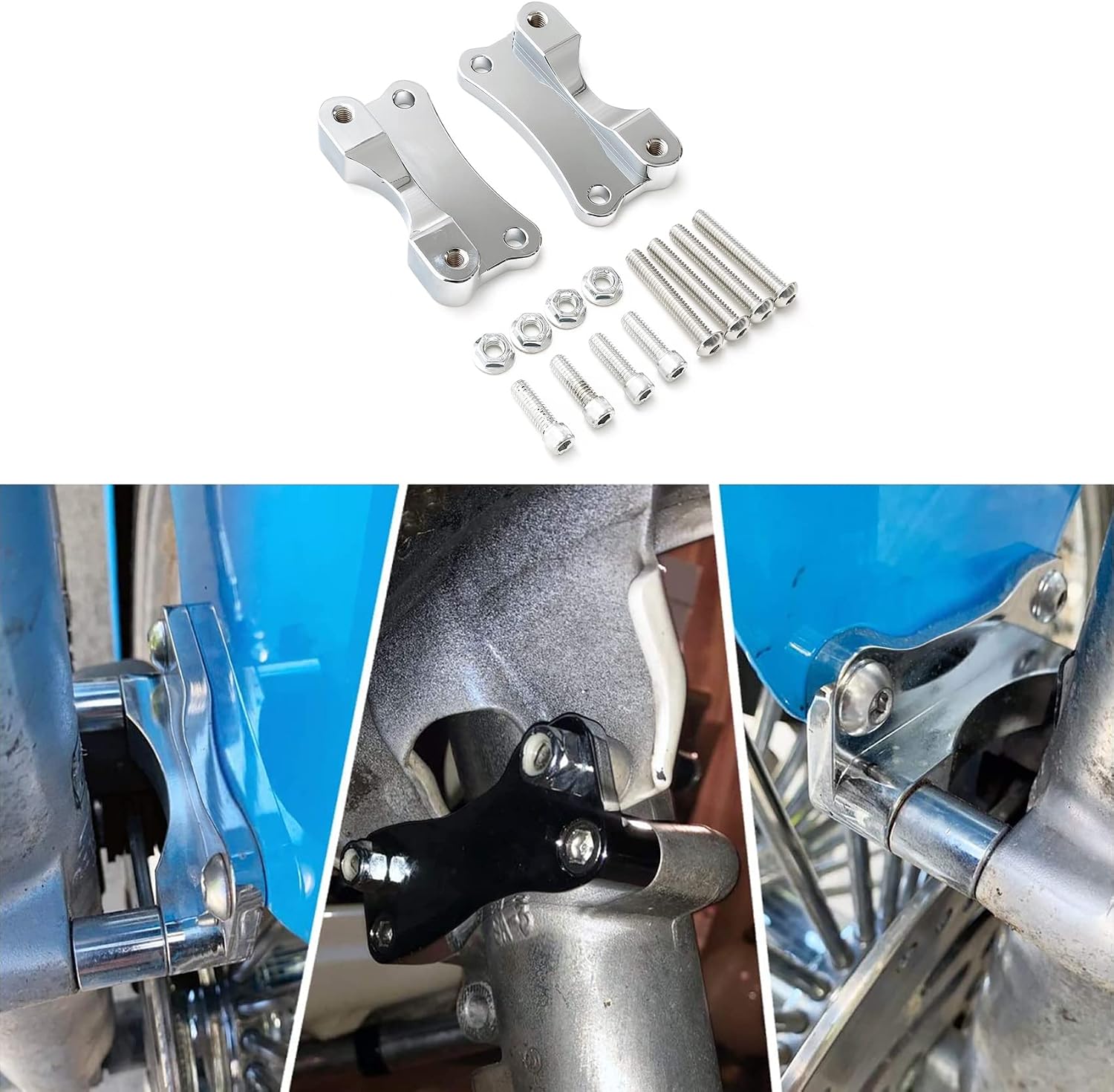 TCMT Front Fender Risers Spacer Mount Fit For Harley Touring Road King Electra Street Road Glide 2014-2023