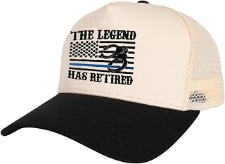 Retirement Gifts Cap for Police Officer, Adjustable Embroidered Trucker Hat, Gifts for Retired Police Officers Men, Law Enforcement, Correctional Officer, Cops Black