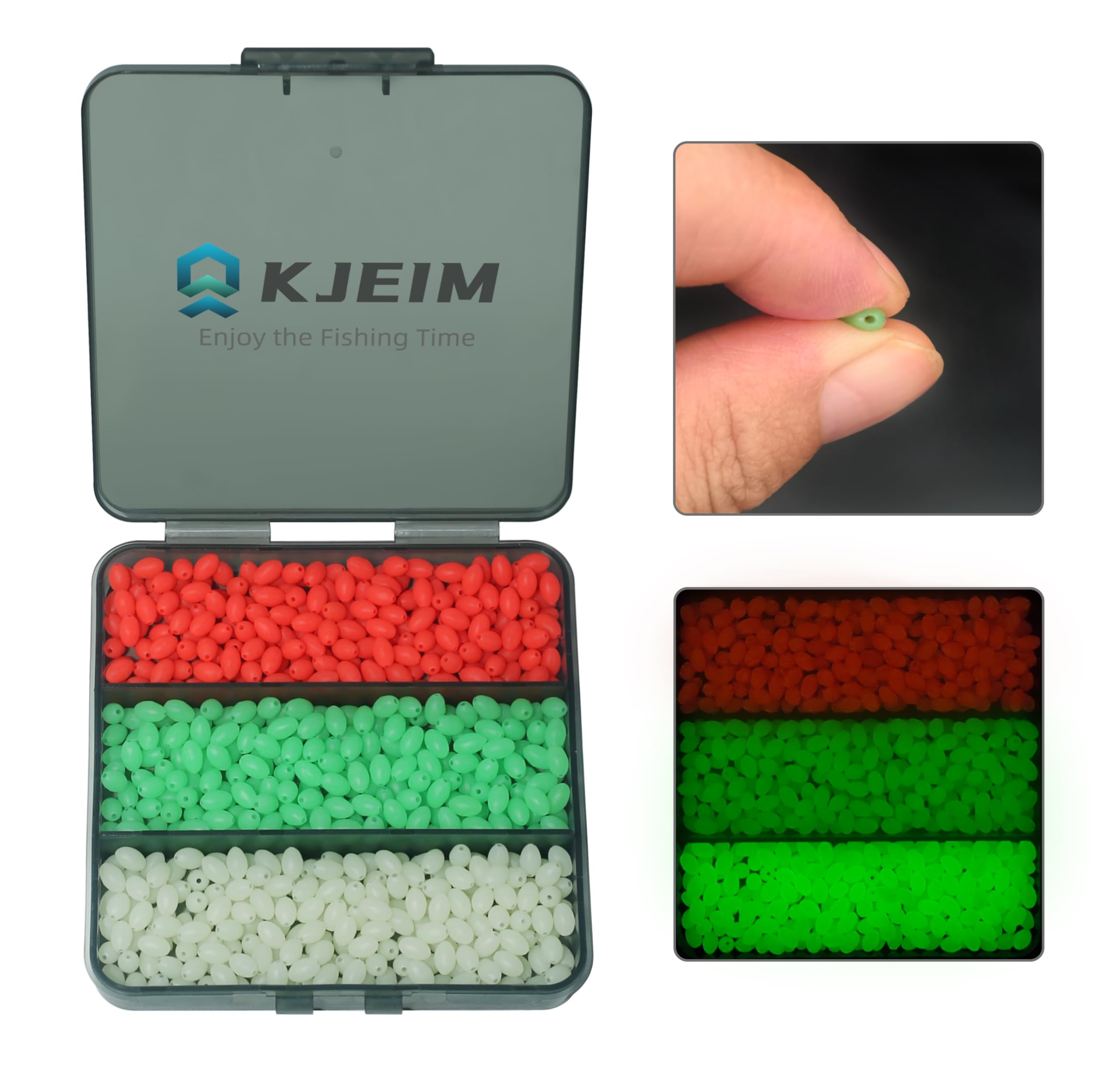 Glow Fishing Beads 180/330/600pcs Oval Soft Rubber Luminous Bait Eggs for Rigs Steelhead Trout Bass Salmon Lure Making