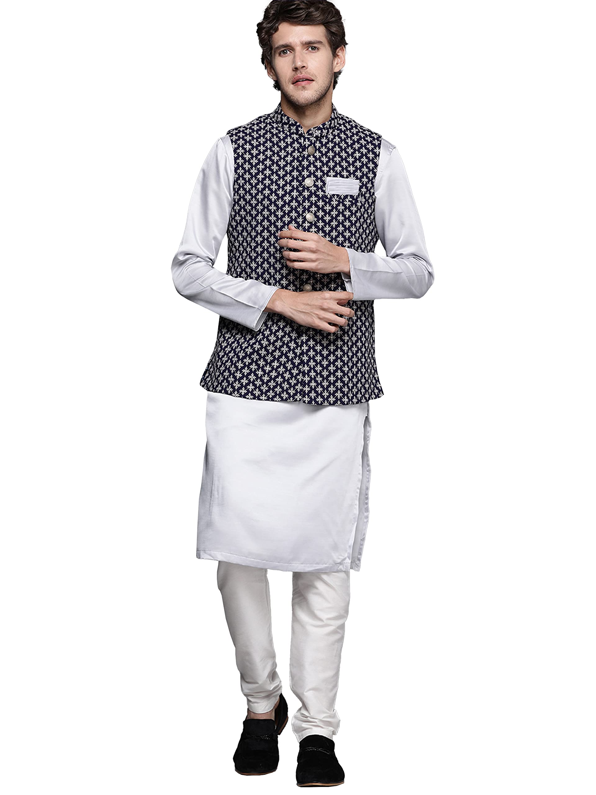 Mens Kurta Jacket Set-image-7