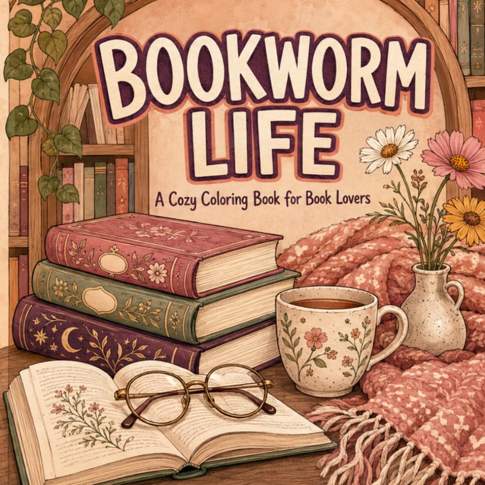Bookworm Life: A Cozy Coloring Book for Book Lovers