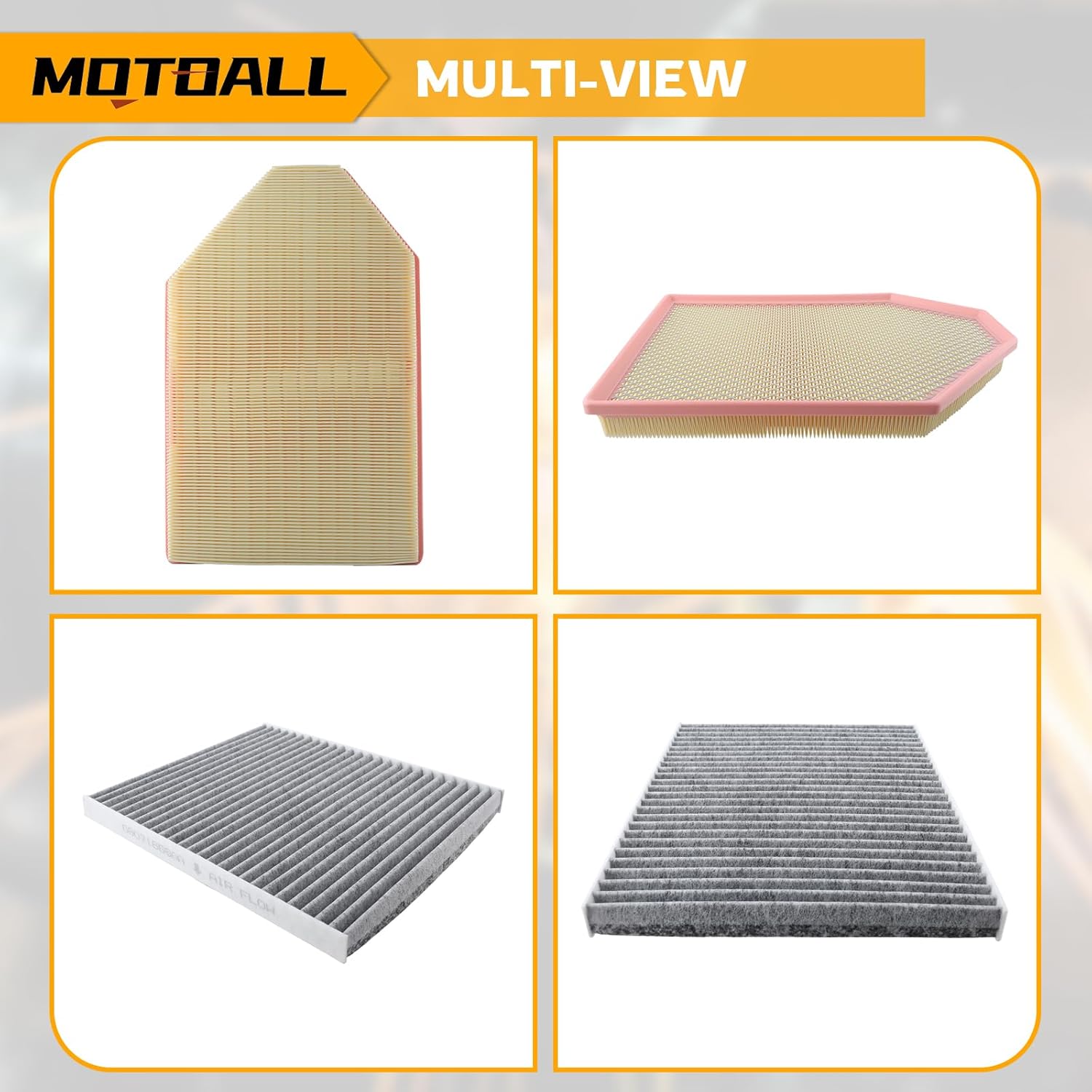 MOTOALL Engine Air Filter & Cabin Air Filter Combo Set 04861746AB Fit for Dodge Challenger Charger 11-23 for Chrysler 300 2011-2023 Replaces# 68071668AA