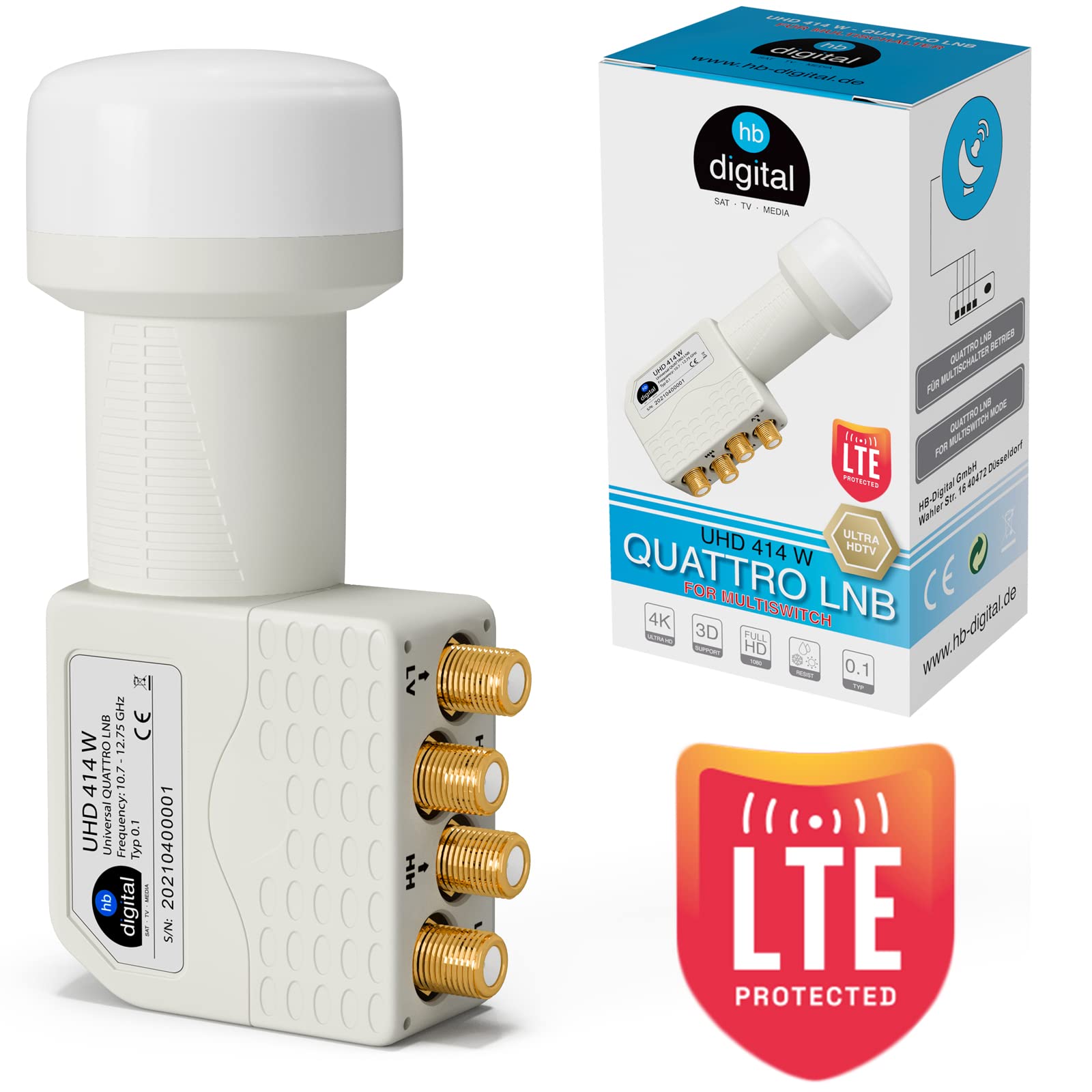 Dispositivo LNB HB-Digital UHD para antena