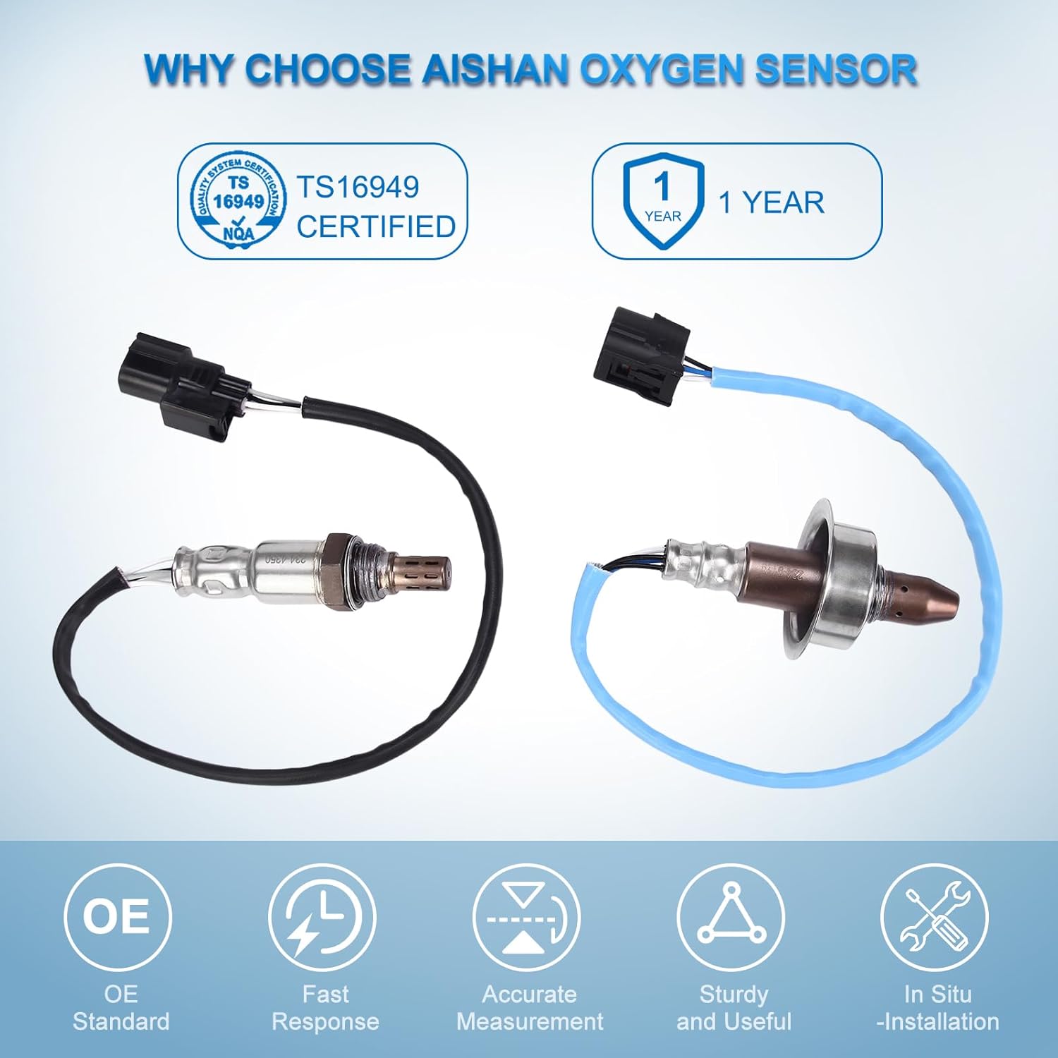 2PCS O2 Oxygen Sensor Upstream and Downstream 234-9119 234-4350 Compatible with Honda Civic L4 1.8L 2012-2015, for Acura ILX L4 2.0L 2013 2014 Replace 36531R1AA01 36532-RNA-A01