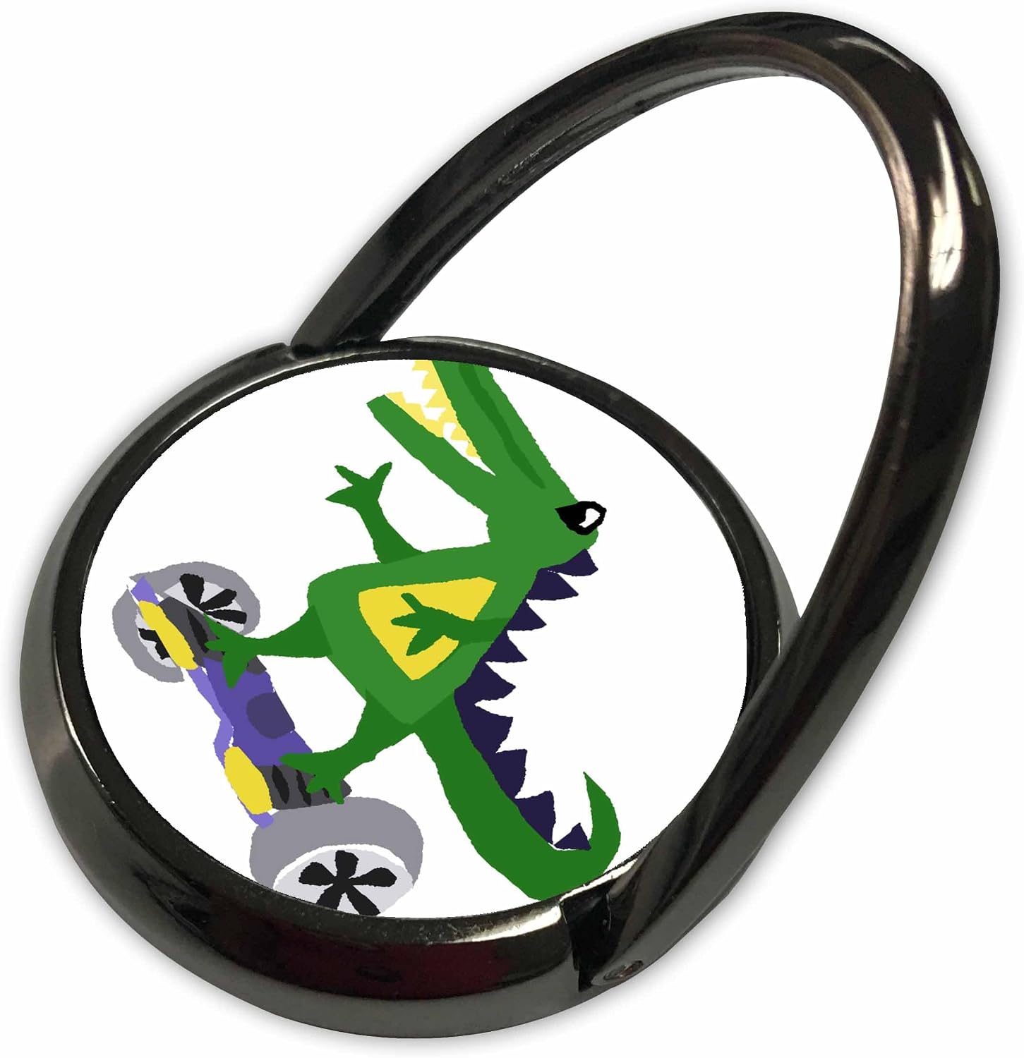 3dRose Funny Alligator Using Motorized Skateboard Phone Ring