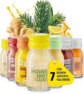 DIY Adventskalender Füllung Inhalt zum Selber Befüllen Bio Ingwer Shot