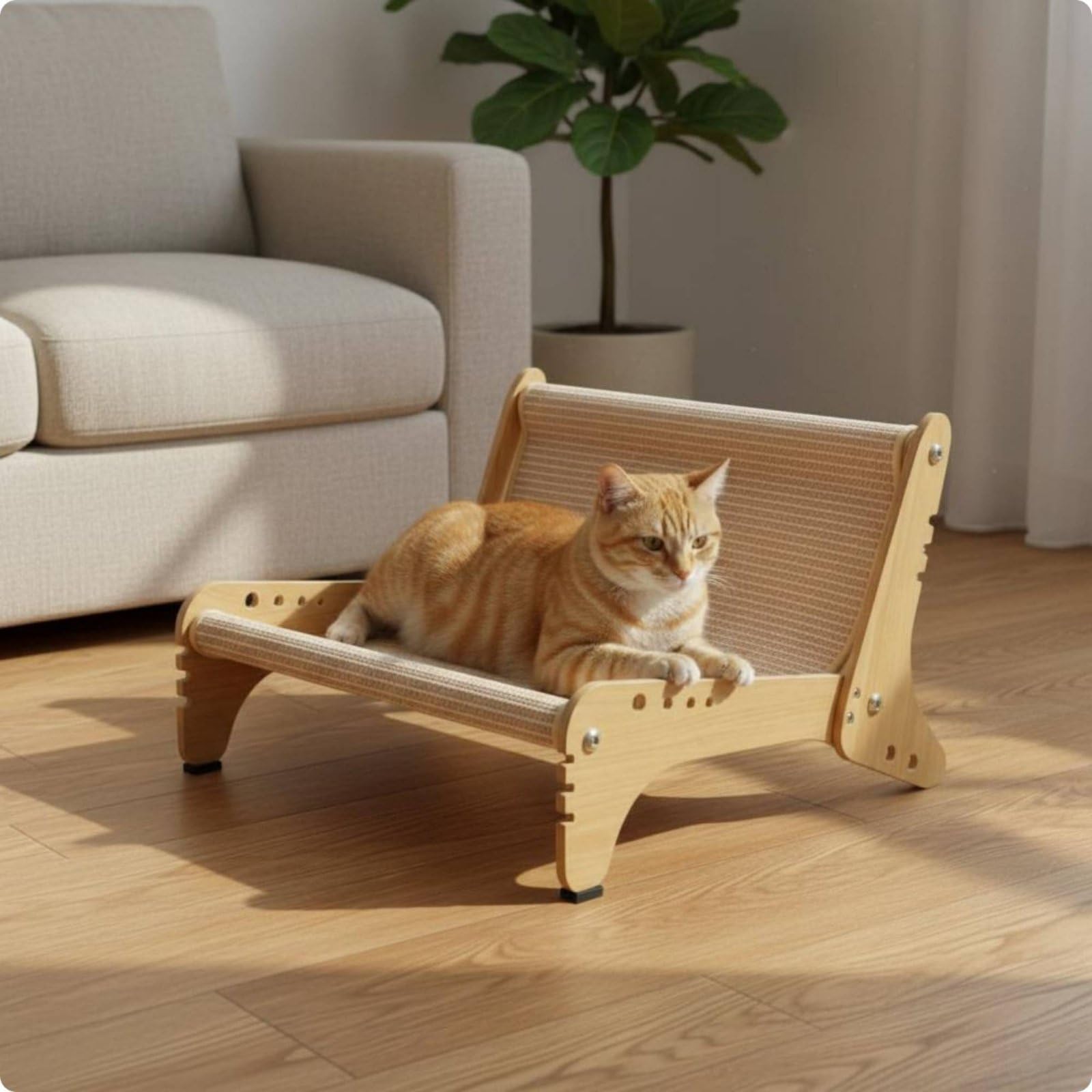 Mascotas Rascador Cómodo para Perros Pequeños, Salón, 63.5 49 36cm, Estilo Tres