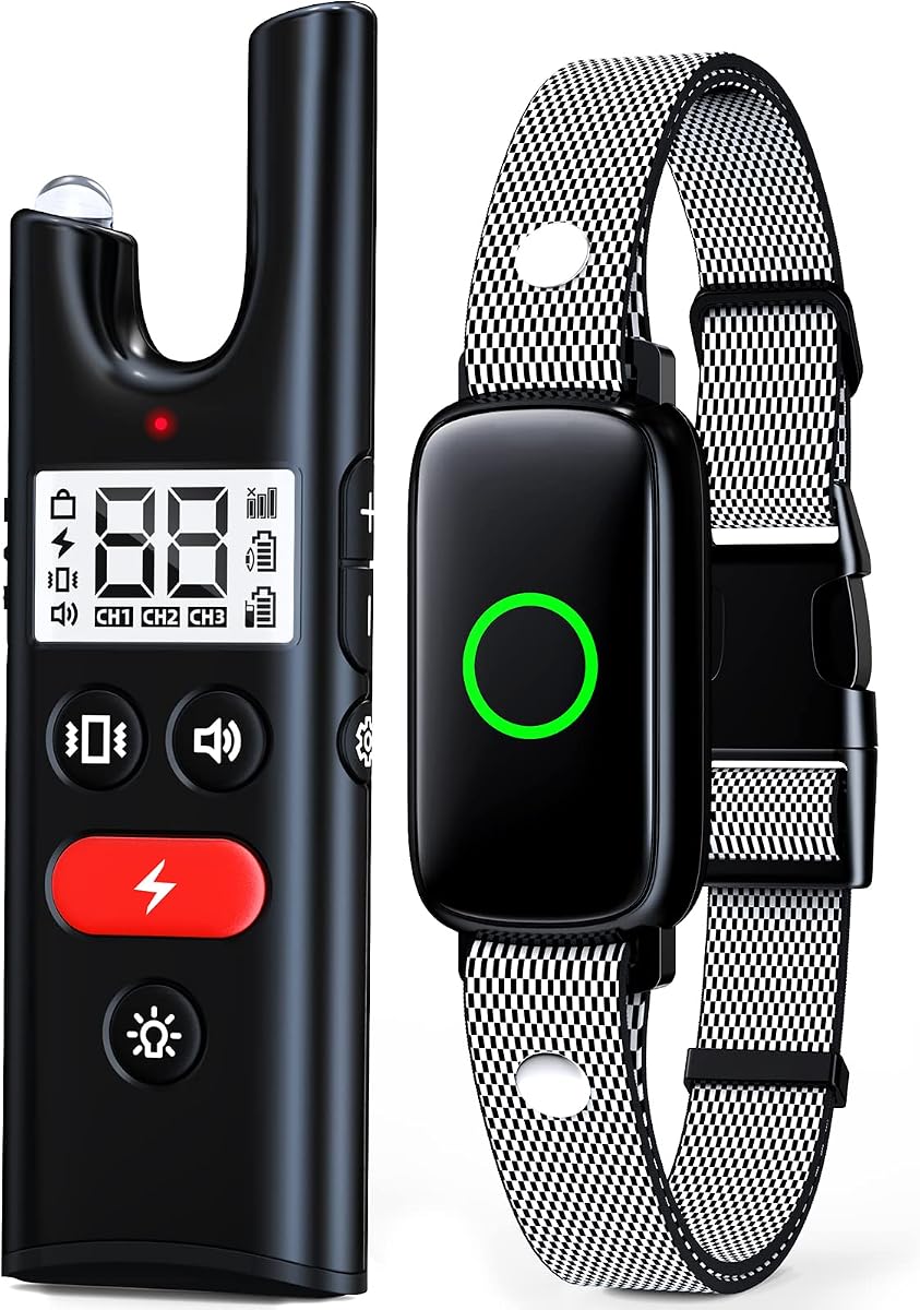 Collar de entrenamiento para perros con control remoto, alcance de 3300 pies, Collar eléctrico recargable impermeable para perros pequeños, medianos y grandes