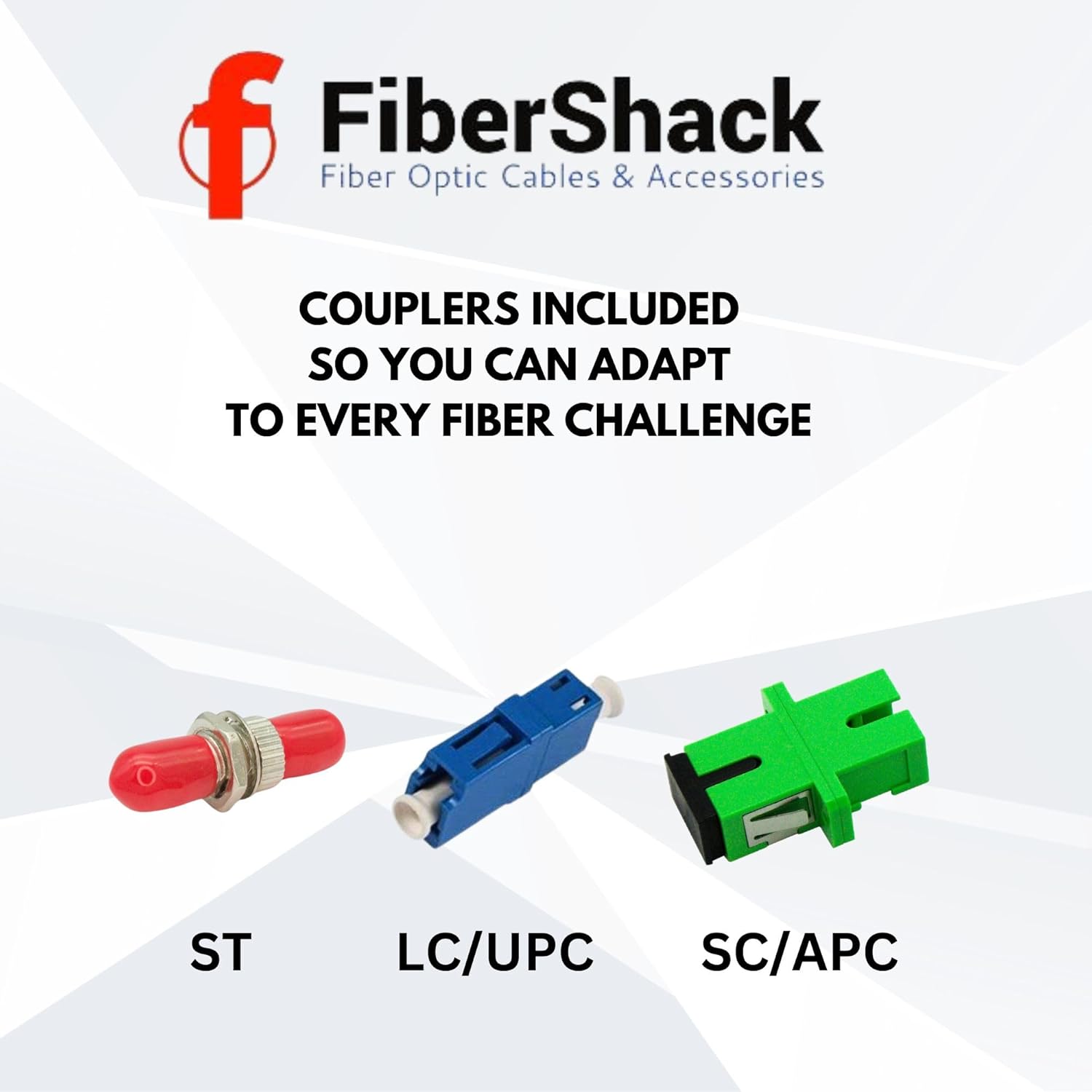 FiberShack - 30km VFL Fiber Optic Tester - Fiber Visual Fault Locator with Tough Aluminum Body - Optical Tester Kit Includes 3X Couplers & 3X 1ft Armored Jumper Cables