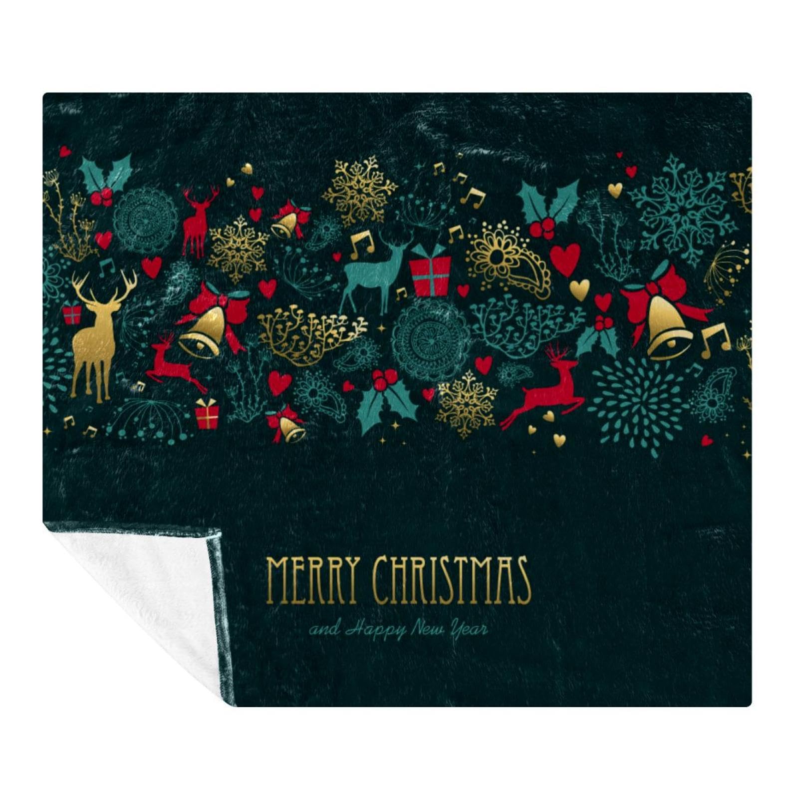 Couverture polaire en microfibre Noël plaid canapé chaud léger lit enfant adulte 150x130