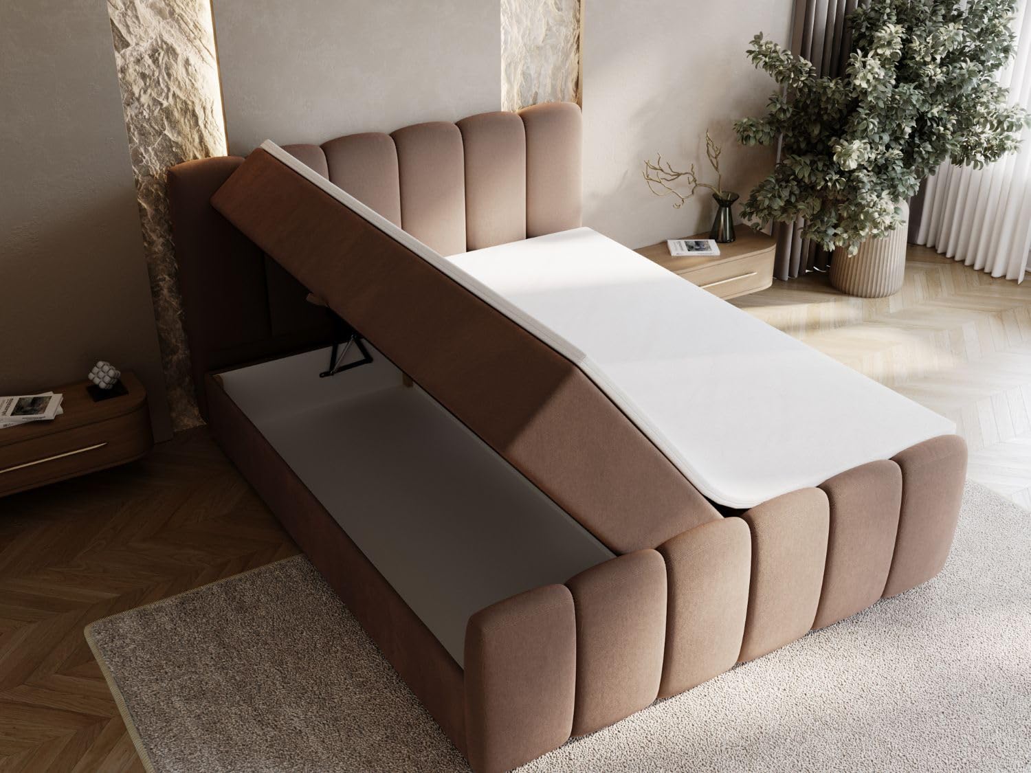 LIT BOXSPRING avec coffre de rangement Brattorp 2 160x200 cm, Boss 04 LIT BOXSPRING avec coffre de rangement Brattorp 2 160x200 cm, Boss 04