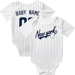 Baby Clothes Unisex Bodysuit Personalized Custom Baby Name Number for Boy Girl