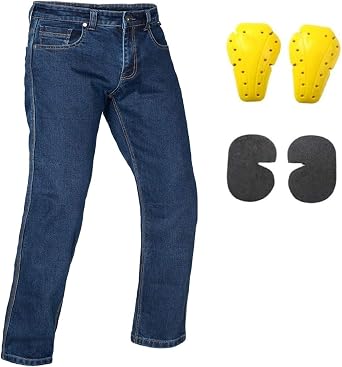 City Rider Mens CE Armored Motorcycle Classic Blue Jeans