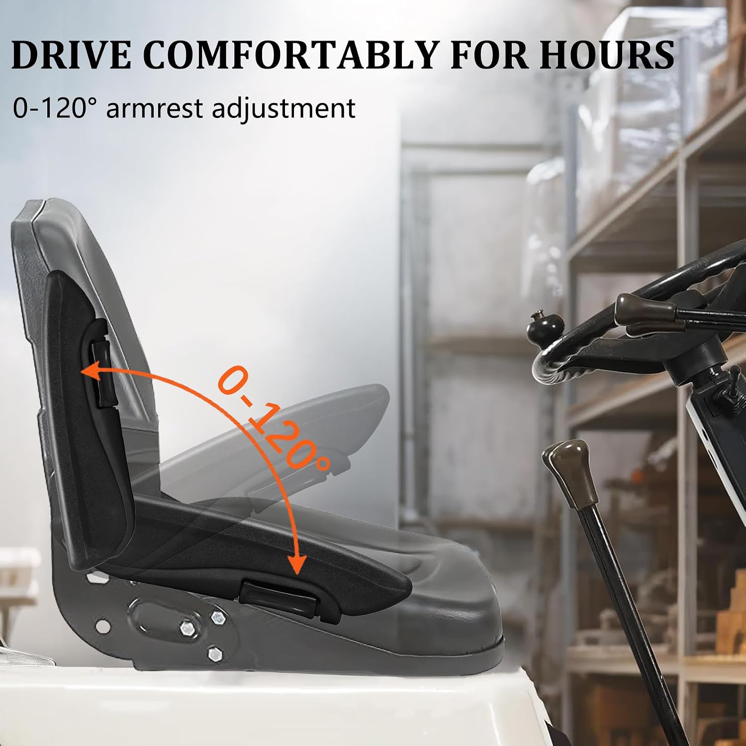 Left Seat Armrest, Adjustable Wear Resistant Arm Rest Accessories for Car Truck RV Pickups (Black, Right)