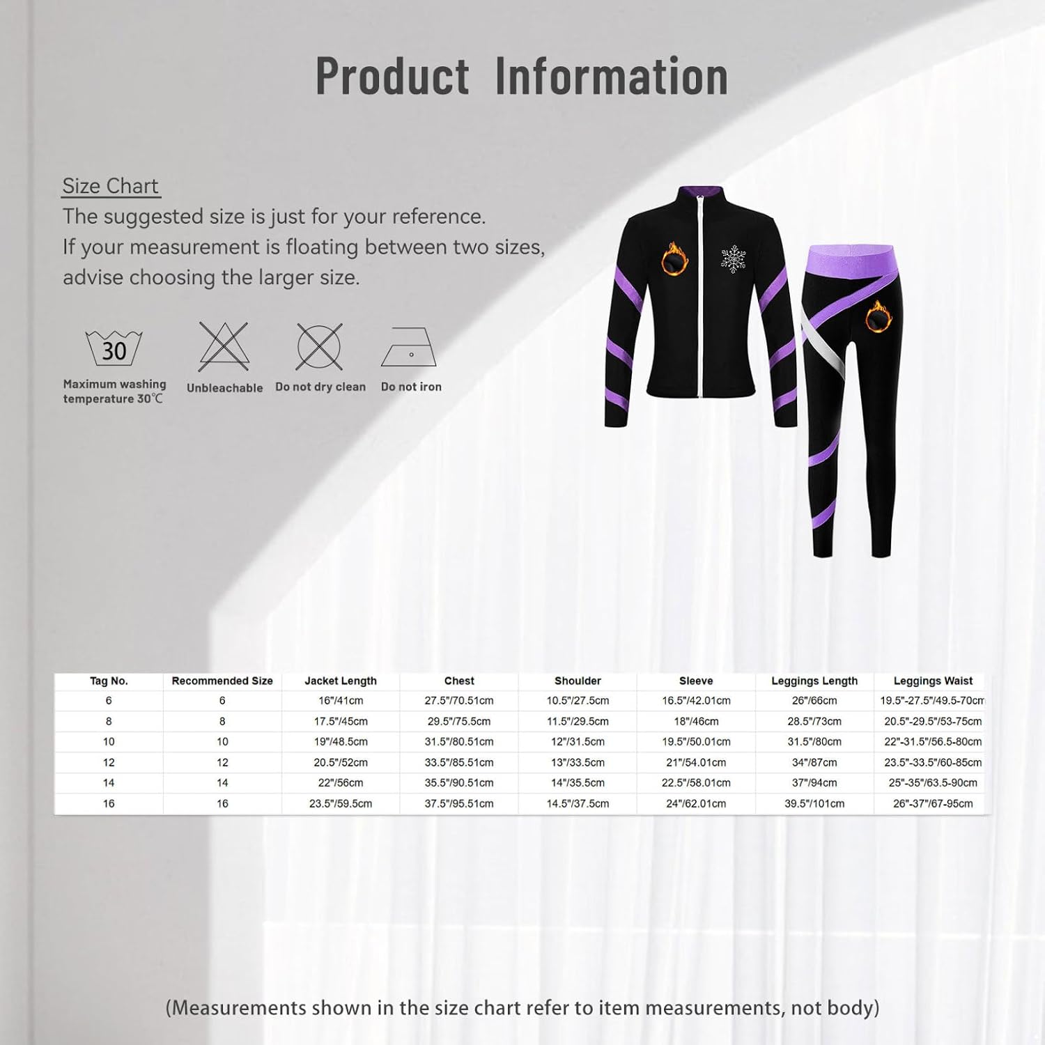 Kaerm Kids Girls Gymnastics Tracksuit Long Sleeve Zipper Fleece Fleece with Yoga Leggings Set Activewear