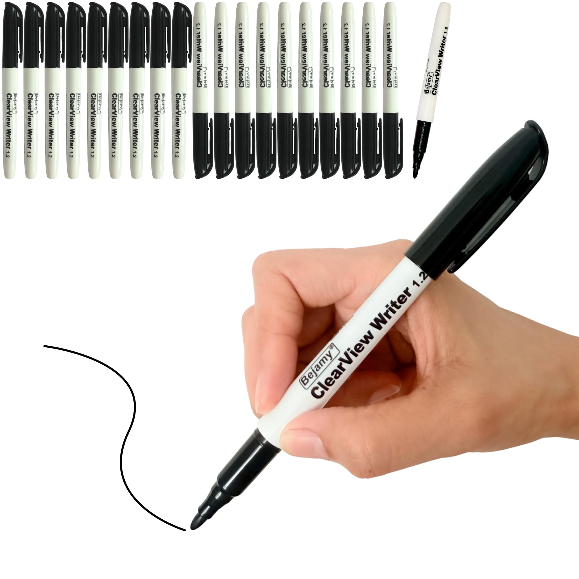ClearView Writer 1.2, Bullet Tip Water-Based Low Vision Pen(20-Pack)