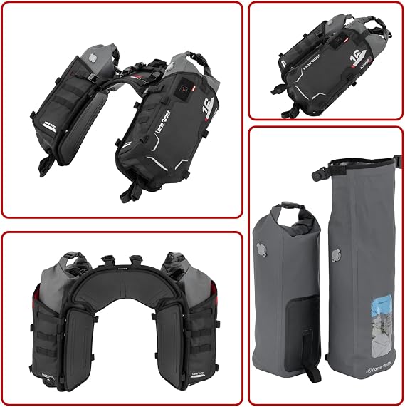 Lone Rider Rackless Motorcycle Saddlebag Panniers 16L Waterproof for BMW GS