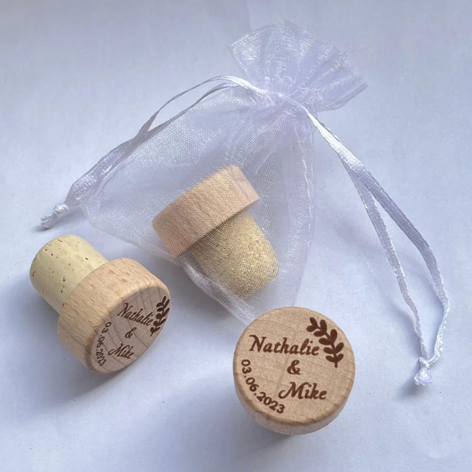 MXN Tapón de botella de vino personalizado, tapón de corcho para botella de vino, tapón de vino personalizado para recuerdos de boda para invitados, tapón de vino personalizado (80 unidades)