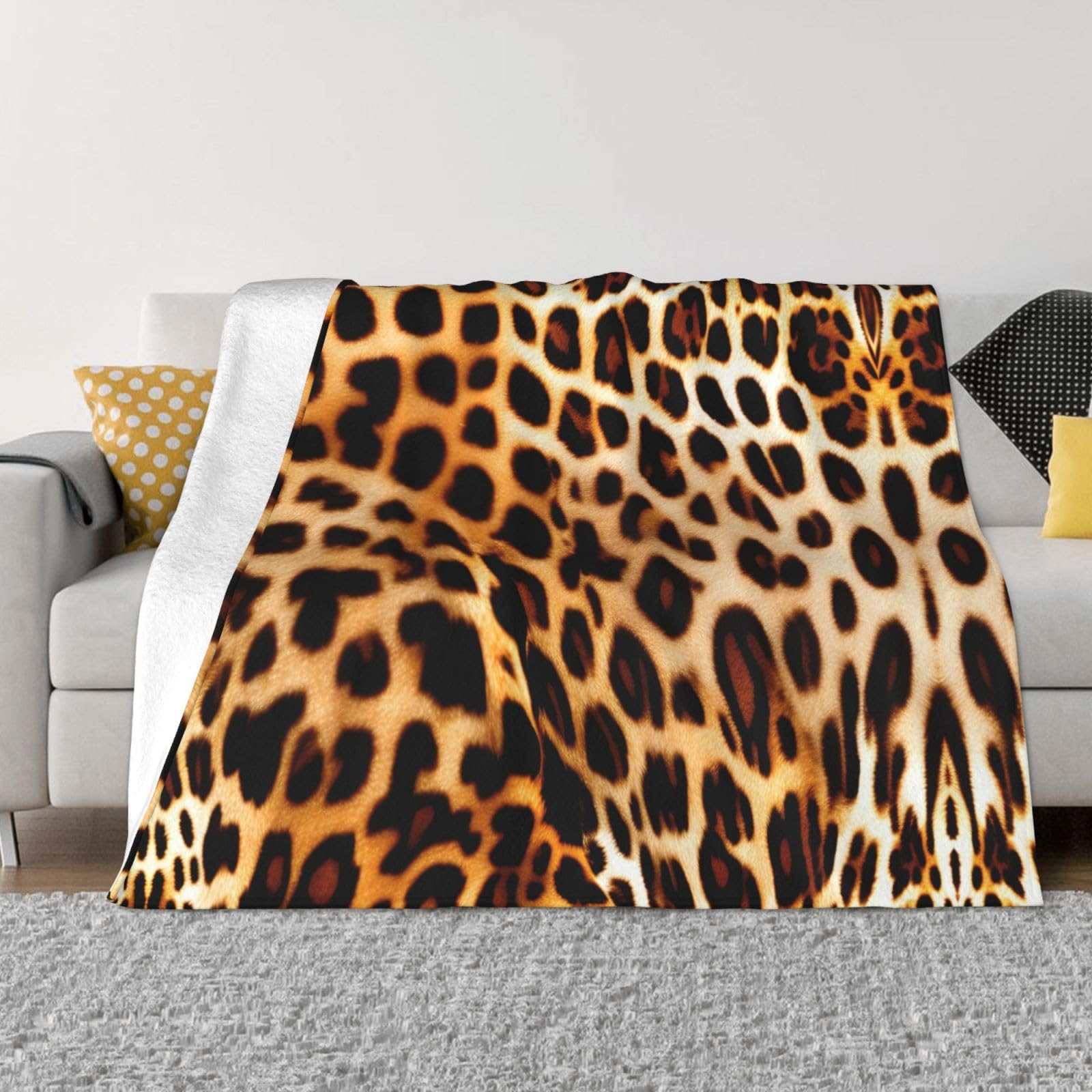 Inhand – Coperta In Pile Con Stampa Leopardata Rosa – Morbida E Calda 100x120 Cm – Per Divano, Letto E Viaggi – Flanella Di Qualità