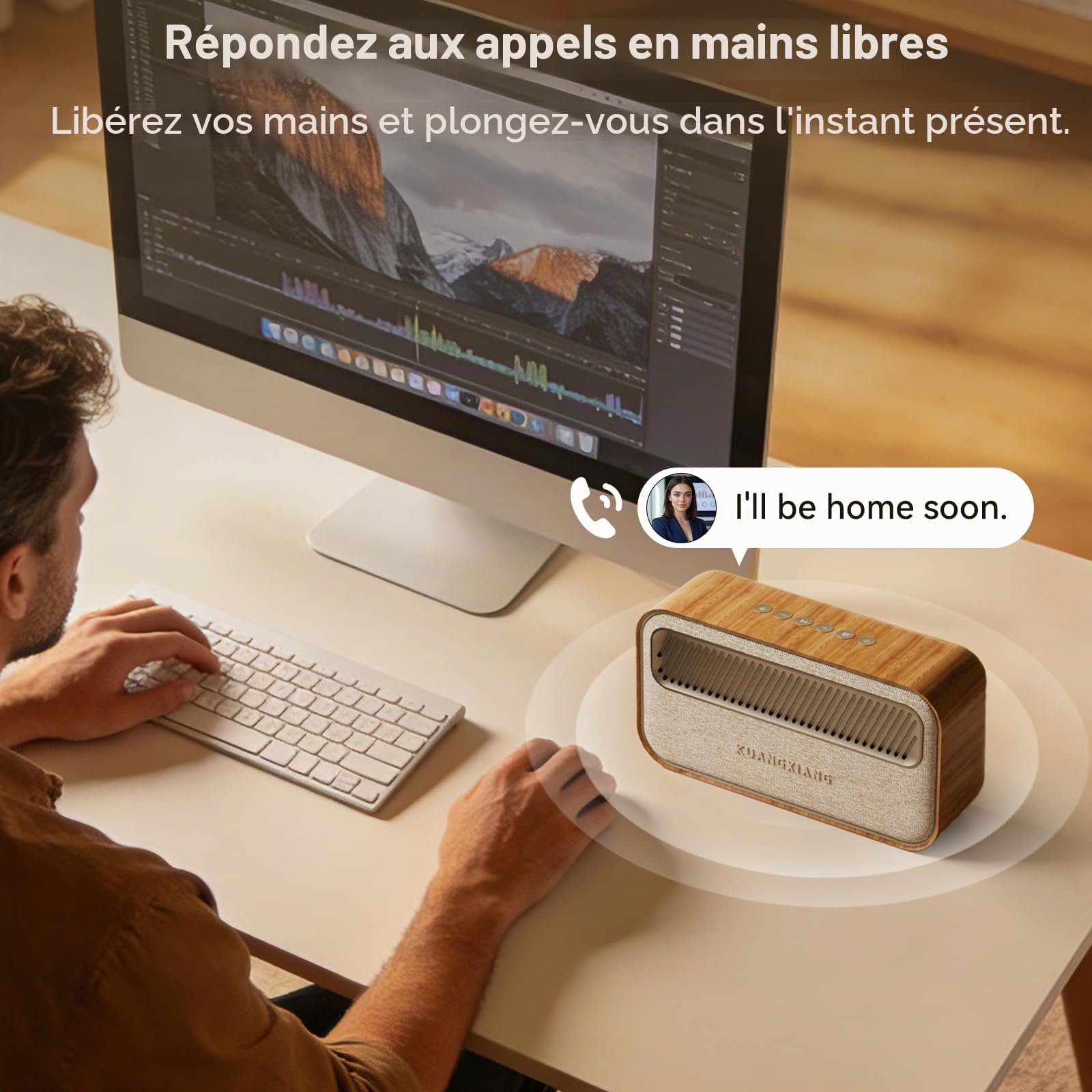 Retro Enceinte Bluetooth 5.3, 45W Enceinte Bluetooth Puissante