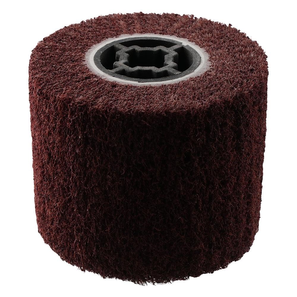 HOBBYIN 60 Grit 120x100mm Grinding Fiber Polishing Wheel, Non-Woven Abrasive Polishing Brush Burnishing Wheel, Mop Flap Wheel of Portable Motor