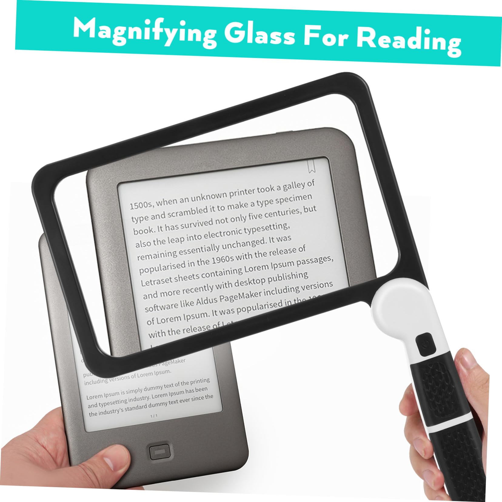 Loupe de Lecture Rectangulaire 5X Pliante pour Lecture Quotidienne