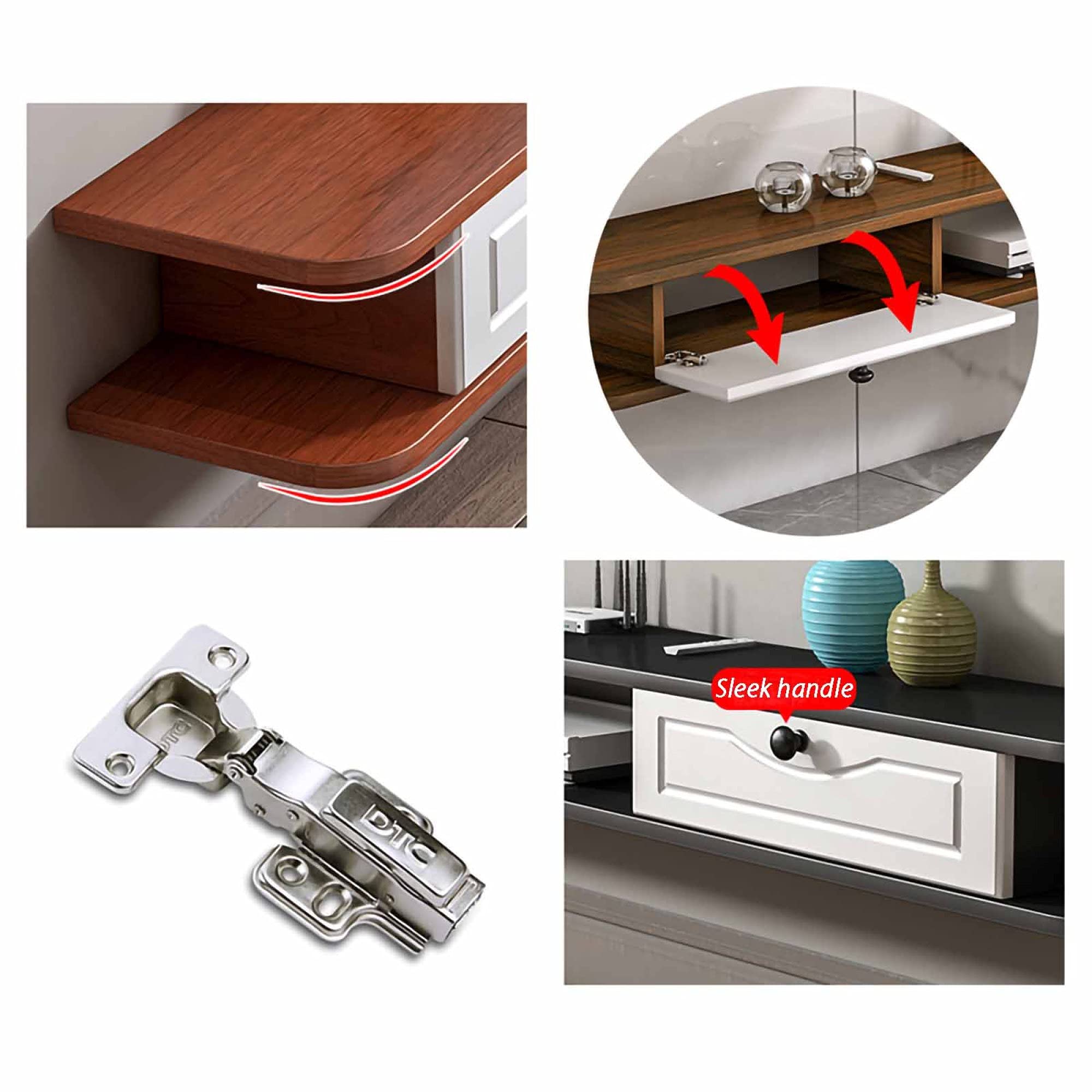 Amazon｜壁掛けテレビキャビネット、マットウッドマルチメディア収納棚