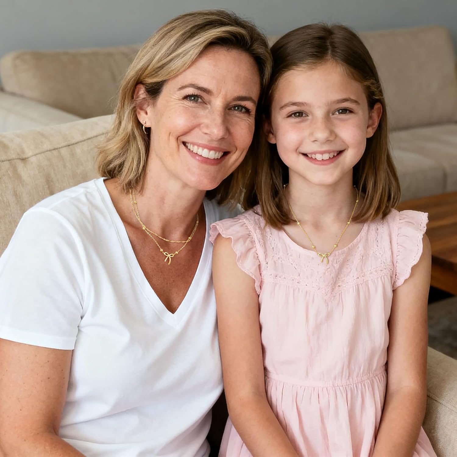 Yoosteel Valentines Gifts for Kids Teen Girls Her - Valentines Day Necklace 14K-Gold-Plated Dainty Bow Necklaces Cute Choker Small Tiny Bow Pendant Necklace Trendy Jewelry Gift for Teenage Girl Women - Image 5