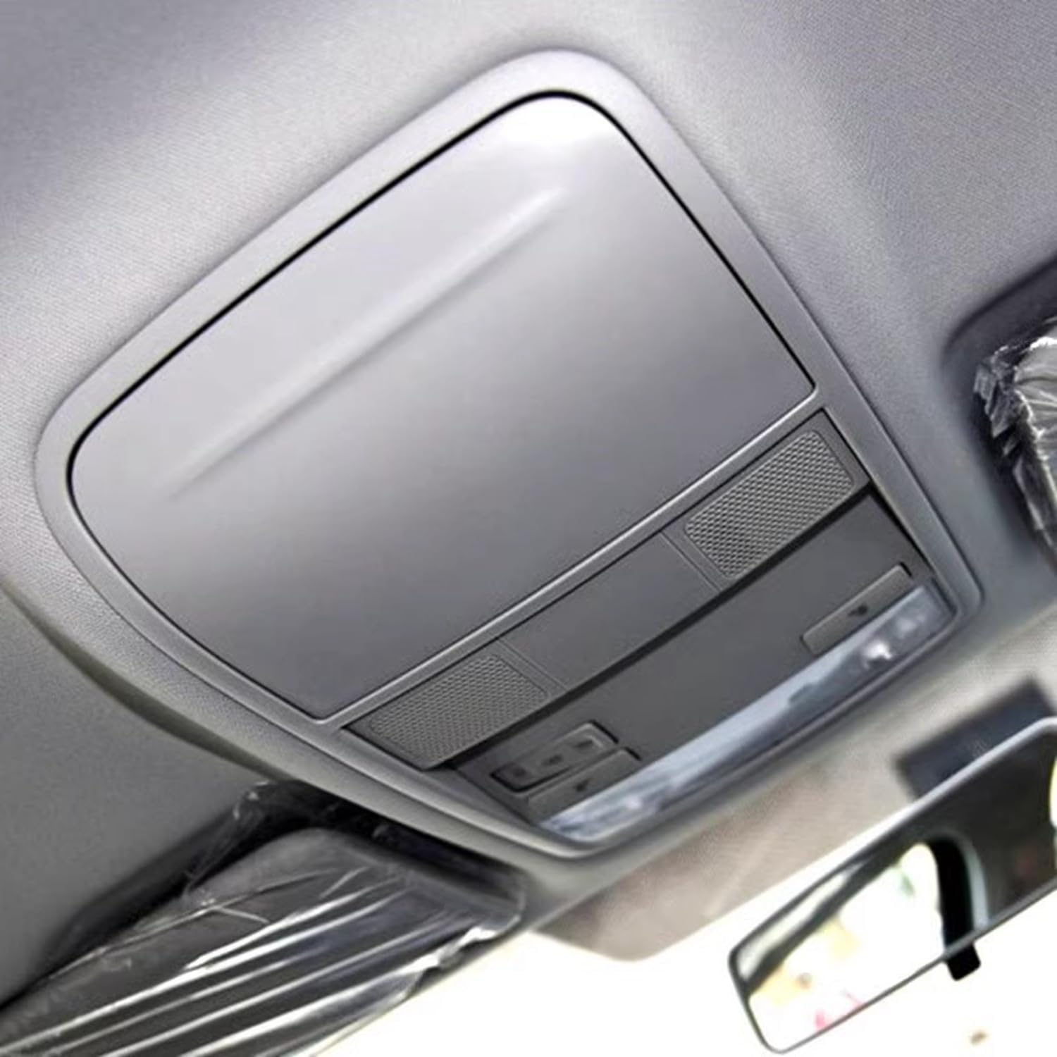 Sunglasses Case 5E0868837 for Skoda Octavia Karoq For Seat Ateca, Gray Overhead Console Glasses Holder Storage Box, Direct Fit Sun Glasses Compartment 2013-2022