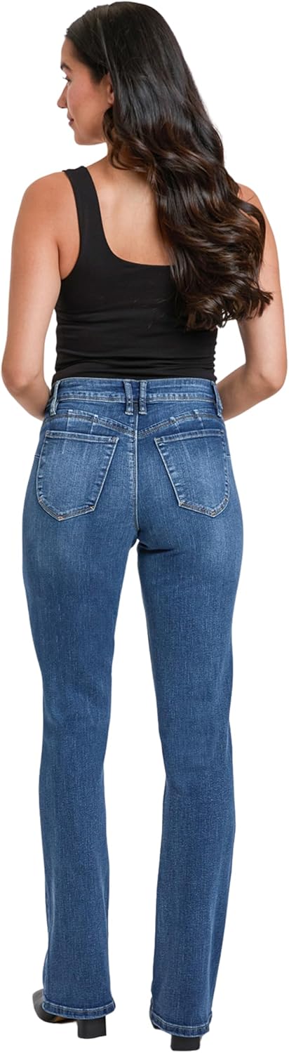 Royalty for Me Women's Royalty for Me Women's High Rise Curve Confidence Wannabettabutt Bootcut Jeans, Wp067075